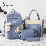 Xajzpa - 4 Sets Of Student Backpacks Fashion Multifunctional Woman Backpack Trend Brand Youth