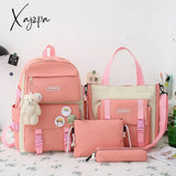 Xajzpa - 4 Sets Of Student Backpacks Fashion Multifunctional Woman Backpack Trend Brand Youth