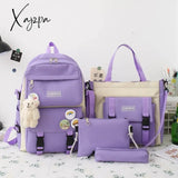 Xajzpa - 4 Sets Of Student Backpacks Fashion Multifunctional Woman Backpack Trend Brand Youth