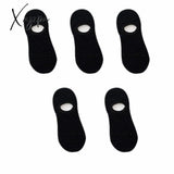 Xajzpa - 5 Pairs Women Socks Solid Colors Mesh Non-Slip Invisible Summer Ankle Slipper Set Hollow