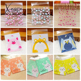 Xajzpa - 50/100Pcs 10*10Cm Love Cute Plastic Bags Self Adhesive Package Bag Wedding Birthday Party