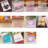 Xajzpa - 50/100Pcs 10*10Cm Love Cute Plastic Bags Self Adhesive Package Bag Wedding Birthday Party