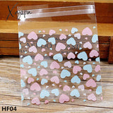 Xajzpa - 50/100Pcs 10*10Cm Love Cute Plastic Bags Self Adhesive Package Bag Wedding Birthday Party