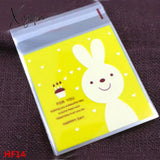 Xajzpa - 50/100Pcs 10*10Cm Love Cute Plastic Bags Self Adhesive Package Bag Wedding Birthday Party