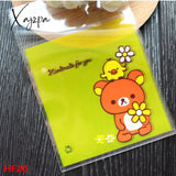 Xajzpa - 50/100Pcs 10*10Cm Love Cute Plastic Bags Self Adhesive Package Bag Wedding Birthday Party