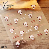 Xajzpa - 50/100Pcs 10*10Cm Love Cute Plastic Bags Self Adhesive Package Bag Wedding Birthday Party