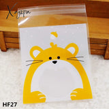 Xajzpa - 50/100Pcs 10*10Cm Love Cute Plastic Bags Self Adhesive Package Bag Wedding Birthday Party