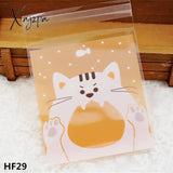 Xajzpa - 50/100Pcs 10*10Cm Love Cute Plastic Bags Self Adhesive Package Bag Wedding Birthday Party