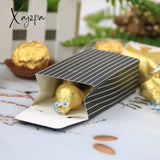 Xajzpa - 50/100Pcs Bride And Groom Wedding Favor Gifts Bag Candy Box Diy With Ribbon Decoration