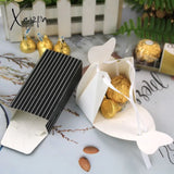 Xajzpa - 50/100Pcs Bride And Groom Wedding Favor Gifts Bag Candy Box Diy With Ribbon Decoration
