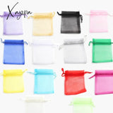 Xajzpa - 50Pcs/Lot (4 Size) Organza Gift Bag Jewelry Packaging Wedding Party Goodie Packing Favors