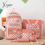 Xajzpa - 5Pcs/set  Backpack for Boys Girls School Backpack Teenager Student Rucksack Shoulder Bag Pencil Bags