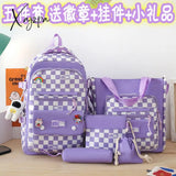 Xajzpa - 5Pcs/Set Backpack For Boys Girls School Teenager Student Rucksack Shoulder Bag Pencil Bags