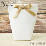 Xajzpa - 5Pcs Upscale Black White Bronzing ’Merci’ Candy Box French Thank You Wedding Favors