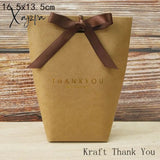 Xajzpa - 5Pcs Upscale Black White Bronzing ’Merci’ Candy Box French Thank You Wedding Favors