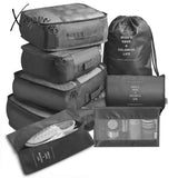 Xajzpa - 8pcs Set Travel Organizer Storage Bags Suitcase Packing Set Storage Cases Portable Luggage Organizer Clothes Shoe Tidy Pouch Bag