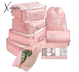 Xajzpa - 8Pcs Set Travel Organizer Storage Bags Suitcase Packing Cases Portable Luggage Clothes