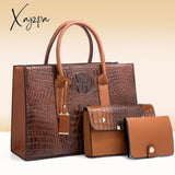 Xajzpa - Alligator Leather Luxury Handbag Women Bags Designer Brand Clutch Purse Female Tote Bag