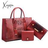 Xajzpa - Alligator Leather Luxury Handbag Women Bags Designer Brand Clutch Purse Female Tote Bag