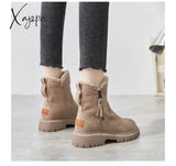 Xajzpa - Ankle Snow Boots Women 2023 Winter Warm Fashion Designer Platform Gladiator Non-Slip Plush