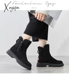 Xajzpa - Ankle Snow Boots Women 2023 Winter Warm Fashion Designer Platform Gladiator Non-Slip Plush