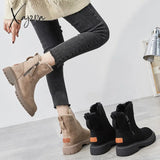 Xajzpa - Ankle Snow Boots Women 2023 Winter Warm Fashion Designer Platform Gladiator Non-Slip Plush