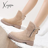 Xajzpa - Ankle Snow Boots Women 2023 Winter Warm Fashion Designer Platform Gladiator Non-Slip Plush