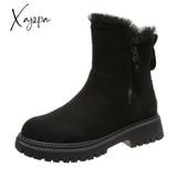 Xajzpa - Ankle Snow Boots Women 2023 Winter Warm Fashion Designer Platform Gladiator Non-Slip Plush