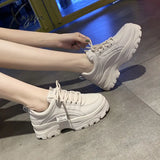 Xajzpa - Ankle Snow Sneakers Woman Female Fashion Pu Plush Winter Shoes For Women Platform Flats