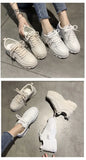 Xajzpa - Ankle Snow Sneakers Woman Female Fashion Pu Plush Winter Shoes For Women Platform Flats