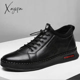 Xajzpa - Artificial Leather Men Casual Shoes Male Spring Light Sneakers Lace-Up Flats Outdoors 1 /