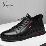 Xajzpa - Artificial Leather Men Casual Shoes Male Spring Light Sneakers Lace-Up Flats Outdoors 2 /