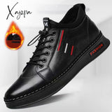 Xajzpa - Artificial Leather Men Casual Shoes Male Spring Light Sneakers Lace-Up Flats Outdoors 3 /