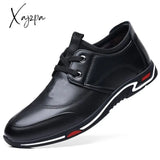 Xajzpa - Artificial Leather Men Casual Shoes Male Spring Light Sneakers Lace-Up Flats Outdoors 7 /