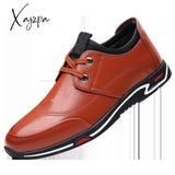 Xajzpa - Artificial Leather Men Casual Shoes Male Spring Light Sneakers Lace-Up Flats Outdoors 8 /