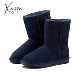 Xajzpa - Australia Classic Fashion Warm Plush Winter Shoes Men Waterproof Genuine Leather Snow