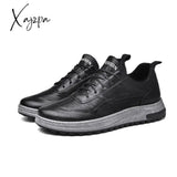 Xajzpa - Autumn Casual Shoes Men’s New Korean Version Of Fashion Leather Breathable Front Lace 1