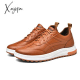Xajzpa - Autumn Casual Shoes Men’s New Korean Version Of Fashion Leather Breathable Front Lace 2