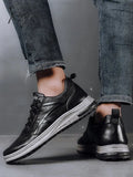 Xajzpa - Autumn Casual Shoes Men’s New Korean Version Of Fashion Leather Breathable Front Lace