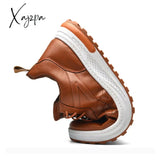 Xajzpa - Autumn Casual Shoes Men’s New Korean Version Of Fashion Leather Breathable Front Lace