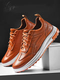 Xajzpa - Autumn Casual Shoes Men’s New Korean Version Of Fashion Leather Breathable Front Lace