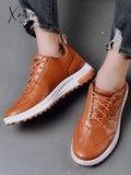 Xajzpa - Autumn Casual Shoes Men’s New Korean Version Of Fashion Leather Breathable Front Lace