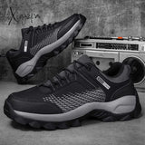 Xajzpa - Autumn Leather Men’s Sneakers Chunky Men Shoes Heighten Fashion Casual Damping Tennis