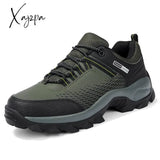 Xajzpa - Autumn Leather Men’s Sneakers Chunky Men Shoes Heighten Fashion Casual Damping Tennis