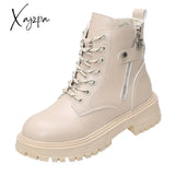 Xajzpa - Autumn Martins Boots Women’s British Style Thick-Soled High-Top Ankle Women Comfortable