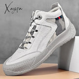 Xajzpa - Autumn Men Ankle Boots Plus Size 47 Male Dress Pointed Toe Casual Leather Shoes High