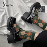 Xajzpa - Autumn Models Mary Jane Shoes Small Leather Shoes Women Women's Japanese High Heels Retro Platform Shoes Women Oxford Shoes