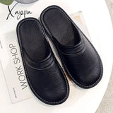 Xajzpa - Autumn Winter Indoor Shoes Men’s Slippers Plus Size 47 48 Man Concise Navy Blue Slides