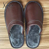 Xajzpa - Autumn Winter Indoor Shoes Men’s Slippers Plus Size 47 48 Man Concise Navy Blue Slides