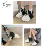 Xajzpa - Autumn Women Chunky Sneakers New Design Colorful Woman Shoes Thick Sole Fashion Girls